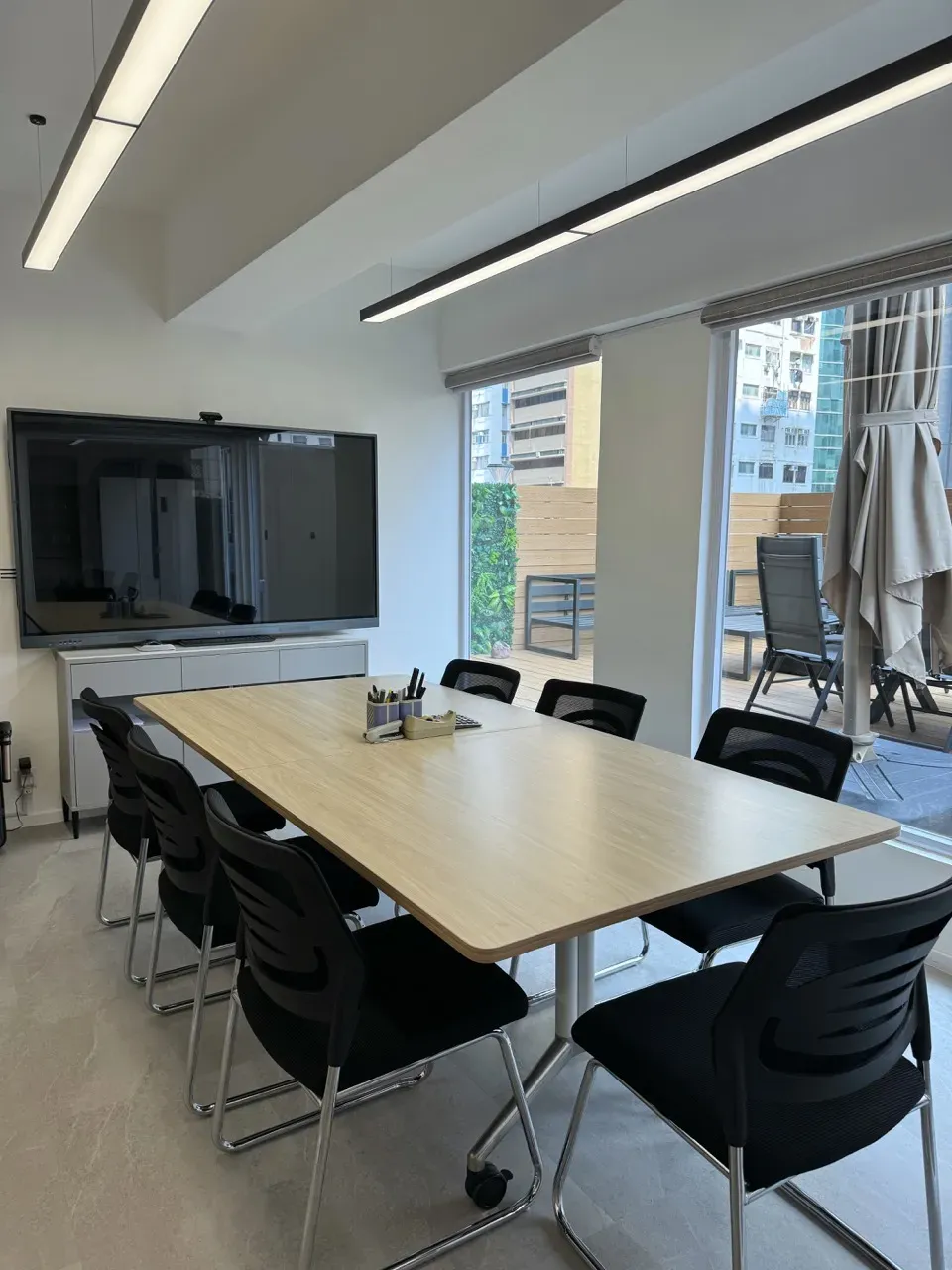 Conference room with state-of-the art amenities at Space 88, a coworking space in Mong Kok Hong Kong